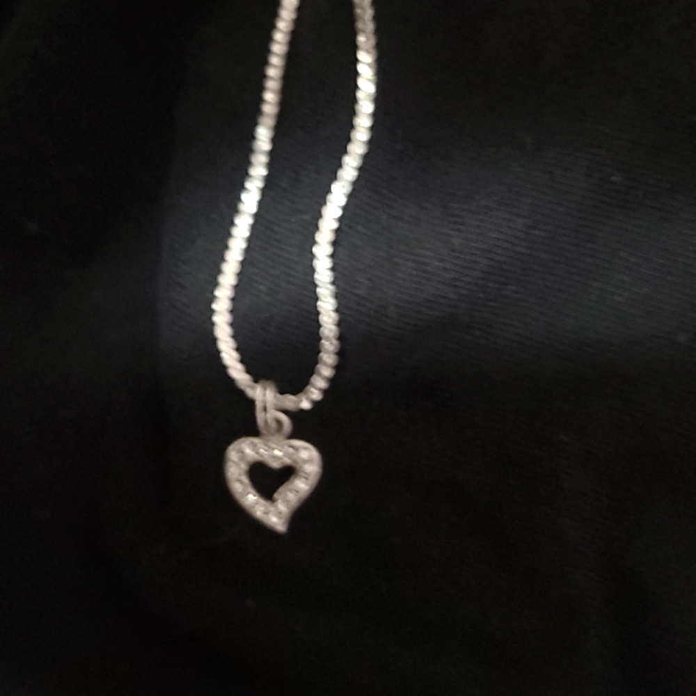 Silver heart bracelet/ankle bracelet